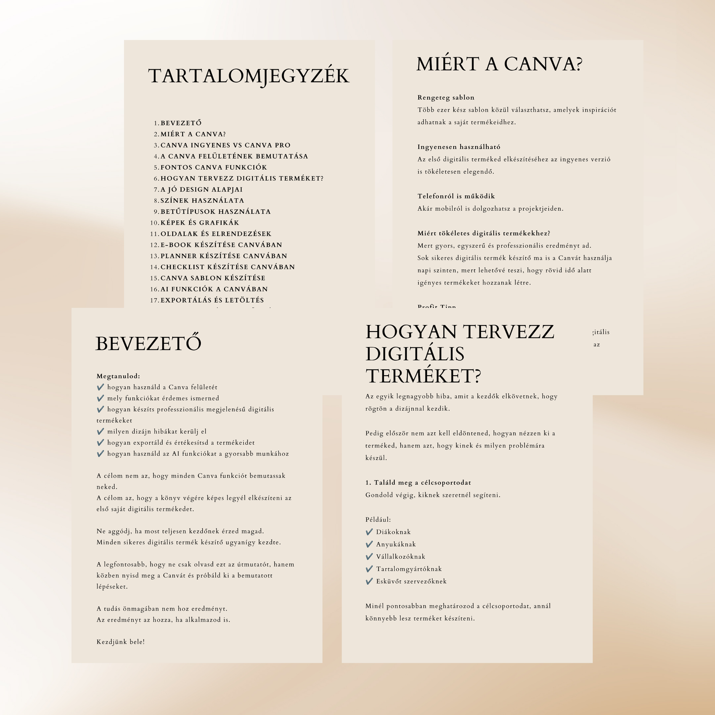 Digitális termék Canva segítségével